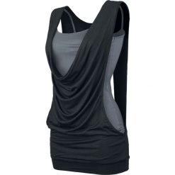 Topy damskie: Forplay Open Double Layer Top damski czarny/szary