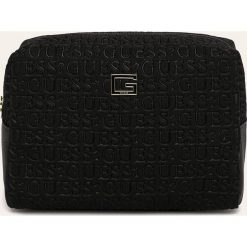 Guess Jeans - Kosmetyczka. Czarne kosmetyczki damskie Guess Jeans, z aplikacjami, z poliesteru. Za 189,90 zł.