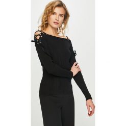 Pinko - Sweter. Czarne swetry damskie Pinko, s, bez wzorów, z poliesteru, z krótkim rękawem, krótkie, bez kaptura. W wyprzedaży za 579,90 zł.