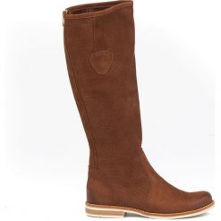 Kozaki dziurkowane z suwakiem - skóra naturalna - model 126 - kolor brąz przecierany. Kozaki damskie Zapato, ze skóry, bez obcasa, bez zapięcia. W wyprzedaży za 391,20 zł.