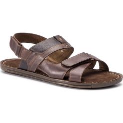 Sandały LASOCKI FOR MEN - MB-SUMMERTIME-01 Brown. Pomarańczowe klapki męskie Lasocki For Men, bez wzorów, ze skóry. W wyprzedaży za 59,98 zł.