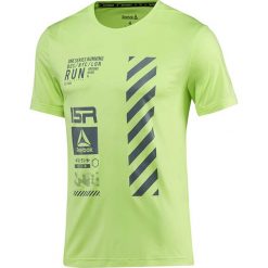 Koszulka do biegania męska REEBOK ONE SERIES RUNNING REFLECTIVE / BR4361. Zielone t-shirty męskie marki Reebok, m, z krótkim rękawem, do biegania. Za 119,00 zł.