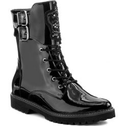Botki EVA MINGE - Reina 2M 17BD1372202EF 301. Czarne buty zimowe damskie Eva Minge, z lakierowanej skóry, na obcasie. W wyprzedaży za 279,00 zł.