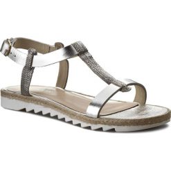 Espadryle BALDACCINI - 758500-C Srebro/Mineral Srebro. Szare espadryle damskie Baldaccini, bez wzorów, ze skóry, bez obcasa. W wyprzedaży za 129,00 zł.