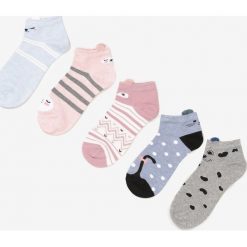 5-pack Mix Kolorów Skarpety Telenara. Skarpetki damskie Born2be, bez wzorów. W wyprzedaży za 29,99 zł.