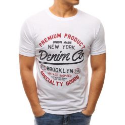 T-shirty męskie z nadrukiem: T-shirt męski z nadrukiem biały (rx2616)