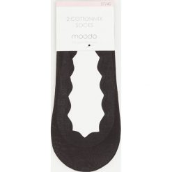 2 pack balerinek. Brązowe skarpetki damskie Moodo, bez wzorów, z elastanu. Za 19,99 zł.