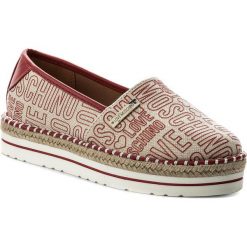 Espadryle LOVE MOSCHINO - JA10083G15IG0500 Rss/Rss. Czerwone espadryle damskie marki Love Moschino, ze skóry ekologicznej, na obcasie. W wyprzedaży za 319,00 zł.