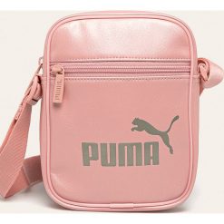 Puma - Saszetka. Różowe nerki damskie Puma, w paski, z poliesteru, małe, z nadrukiem, bez dodatków. Za 99,90 zł.