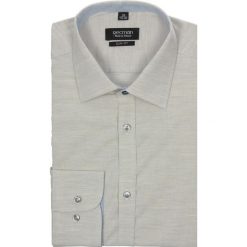 Koszula bexley 2341 długi rękaw slim fit beż. Szare koszule męskie na spinki marki Recman, m, z długim rękawem. Za 29,99 zł.