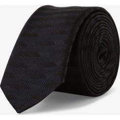 HUGO - Krawat jedwabny męski, niebieski. Niebieskie krawaty męskie HUGO, w paski, z jedwabiu. Za 219,95 zł.