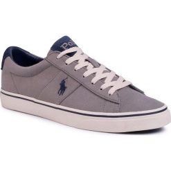 Tenisówki POLO RALPH LAUREN - Sayer 816799508001 Grey. Szare półbuty męskie Polo Ralph Lauren, na co dzień, bez wzorów, z zamszu, eleganckie, bez zapięcia. Za 339,00 zł.