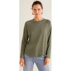 Mango - Bluzka Ocaso3. Szare bluzki damskie Mango, l, z dzianiny, casualowe, z okrągłym kołnierzem. Za 35,90 zł.