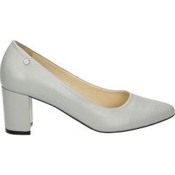 Czółenka - 017G PEL GRIG. Szare buty ślubne damskie Venezia, ze skóry. Za 189,00 zł.
