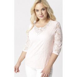 Różowa Bluzka Azava. Różowe bluzki damskie Born2be, xl, bez wzorów, bez kołnierzyka, bez rękawów. W wyprzedaży za 39,99 zł.