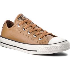 Trampki CONVERSE - Ctas Ox 161496C Burnt Caramel/Burnt Caramel. Pomarańczowe półbuty damskie Converse, bez wzorów, ze skóry, bez zapięcia. W wyprzedaży za 259,00 zł.