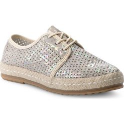 Espadryle LANQIER - 42C1970 Jasnoszary. Szare espadryle damskie Lanqier, na co dzień, bez wzorów, ze skóry, bez obcasa, bez zapięcia. W wyprzedaży za 139,00 zł.