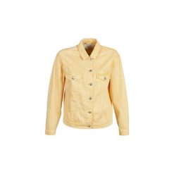 Kurtki jeansowe Only ONLLEXI. Żółte kurtki damskie marki ONLY, bez wzorów, z jeansu, bez kaptura. Za 219,00 zł.