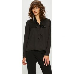 Only - Bluzka. Czarne bluzki damskie ONLY, s, bez wzorów, z poliesteru, bez kołnierzyka, z długim rękawem. W wyprzedaży za 49,90 zł.