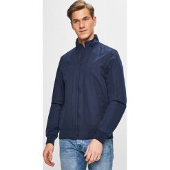 Wrangler - Kurtka. Niebieskie płaszcze męskie Wrangler, s, bez wzorów, z bawełny, krótkie, bez kaptura. W wyprzedaży za 199,90 zł.