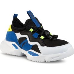 Sneakersy BARTEK - 78219-OXR Biało Kobalt. Czarne trampki chłopięce Bartek, bez wzorów, ze skóry ekologicznej, na sznurówki. Za 179,00 zł.