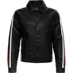 Topman TAPED WESTERN Kurtka ze skóry ekologicznej black. Czarne kurtki męskie skórzane Topman, m. Za 419,00 zł.