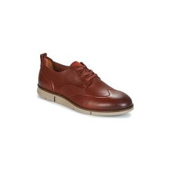 Derby Clarks TRIGEN WING BRITISH TAN. Pomarańczowe półbuty męskie Clarks, bez wzorów, bez zapięcia. Za 431,20 zł.
