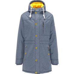 Parka w kolorze niebieskoszarym. Szare parki męskie Schmuddelwedda Man, xxl, w paski, bez kaptura. W wyprzedaży za 395,95 zł.