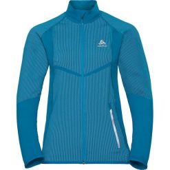 Kurtka w kolorze turkusowym do biegania. Niebieskie kurtki sportowe damskie Odlo Women, l, bez wzorów, bez kaptura, do biegania. W wyprzedaży za 359,95 zł.
