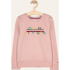 Tommy Hilfiger - Bluza dziecięca 128-176 cm. Niebieskie bluzy dziewczęce TOMMY HILFIGER, z nadrukiem, z elastanu, bez rękawów, bez kaptura. Za 249,90 zł.