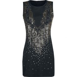 Dancing Days Sequin Dress Sukienka czarny. Czarne sukienki damskie marki Dancing Days, l, bez wzorów, z okrągłym kołnierzem, bez rękawów. Za 264,90 zł.