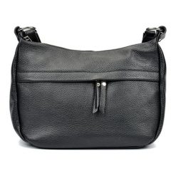 Torebki klasyczne damskie: Skórzana torebka w kolorze czarnym – (S)22 x (W)36 x (G)12 cm