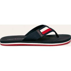 Tommy Hilfiger - Japonki. Czarne kapcie męskie TOMMY HILFIGER, ze skóry. W wyprzedaży za 139,90 zł.
