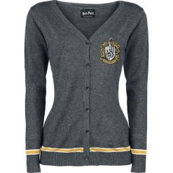 Kardigany damskie: Harry Potter Hufflepuff Crest Kardigan damski odcienie szarego