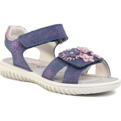 Sandały SUPERFIT - 6-09005-80 S Blau. Fioletowe sandały dziewczęce Superfit, ze skóry, bez zapięcia. W wyprzedaży za 189,00 zł.