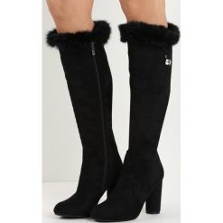 Buty zimowe damskie: Czarne Kozaki Sentence