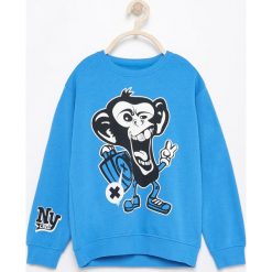 Bluzy chłopięce: Bluza z małpą – Turkusowy