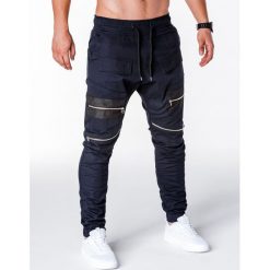 SPODNIE MĘSKIE JOGGERY P708 - GRANATOWE. Niebieskie joggery męskie Ombre Clothing. Za 79,00 zł.