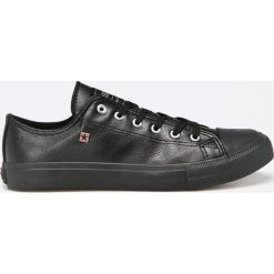 Big Star - Tenisówki. Czarne trampki męskie BIG STAR, bez wzorów, z gumy, retro, na sznurówki. W wyprzedaży za 69,90 zł.