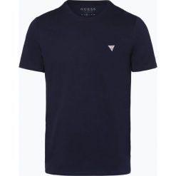 Guess Jeans - T-shirt męski, niebieski. Niebieskie t-shirty męskie Guess Jeans, m, z aplikacjami, z bawełny, bez kołnierzyka. Za 139,95 zł.