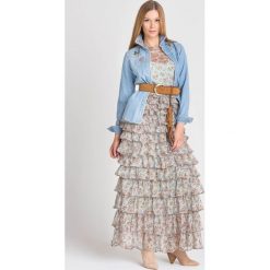 SUKIENKA TWINSET. Żółte sukienki damskie Twinset, na co dzień, w paski, z tkaniny, z okrągłym kołnierzem, z krótkim rękawem, krótkie, mini, proste. Za 1196,30 zł.