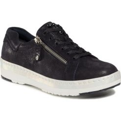 Sneakersy TAMARIS - 1-23711-24 Navry Pearl 877. Niebieskie półbuty damskie Tamaris, ze skóry. W wyprzedaży za 239,00 zł.