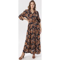 Granatowa Sukienka Raidella. Niebieskie sukienki damskie Born2be, na lato, xl, bez wzorów, bez kołnierzyka, bez rękawów. Za 139,99 zł.