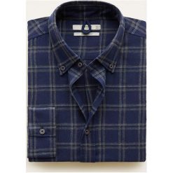 Mango Man - Koszula Tai. Czarne koszule męskie na spinki Mango Man, l, w kratkę, z bawełny, button down, z długim rękawem. Za 199,90 zł.