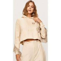 Pinko - Bluza. Bluzy damskie Pinko, s, z haftami, z elastanu, bez rękawów, z kapturem. Za 729,90 zł.