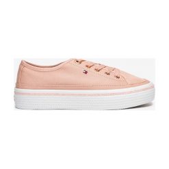 Tommy Hilfiger Tenisówki Beżowy. Brązowe trampki i tenisówki damskie TOMMY HILFIGER, bez wzorów, z materiału, bez zapięcia. Za 378,95 zł.