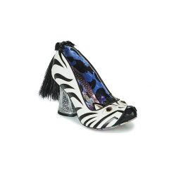 Czółenka Irregular Choice ZEVRA. Czarne czółenka damskie Irregular Choice, bez wzorów, bez obcasa. Za 689,00 zł.