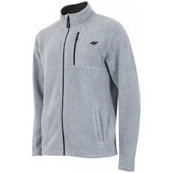 Bluzy męskie: 4F Bluza Męska H4Z17 plm001 Jasny Szary Melanż S
