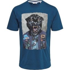 ONLY&SONS Męska koszulka Lori s Ss Funny Tee Majolica Blue (rozmiar S). Niebieskie koszulki męskie Only&Sons, s, bez wzorów, bez kołnierzyka, bez rękawów. W wyprzedaży za 34,00 zł.