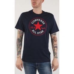 Converse Koszulka Niebieski. Niebieskie podkoszulki męskie Converse, xl, z nadrukiem, z bawełny, z krótkim rękawem. Za 102,95 zł.